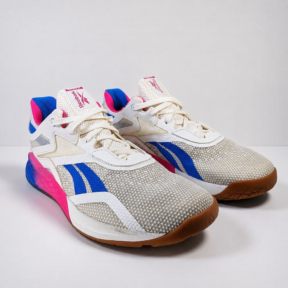 Reebok Nano X Women’s Size 10 White Pink Blue Cross Training Workout Shoes